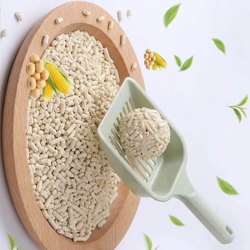 white tofu cat litter